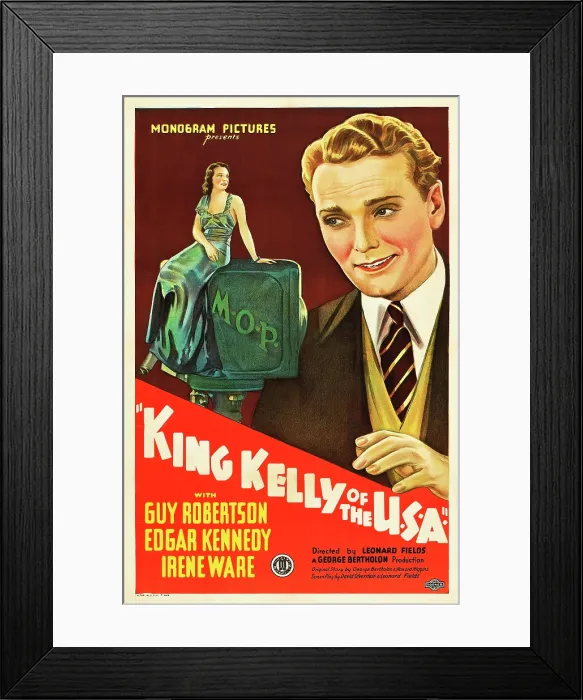 Framed Print : KING KELLY OF THE U.S.A. US poster art, from left: Irene Ware, Guy Robertson, 1934
