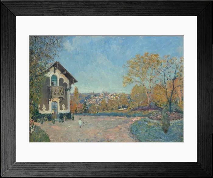 Framed Print : View of Marly-le-Roi from Coeur-Volant, by Alfred Sisley, 1876, French impressionist oil painting