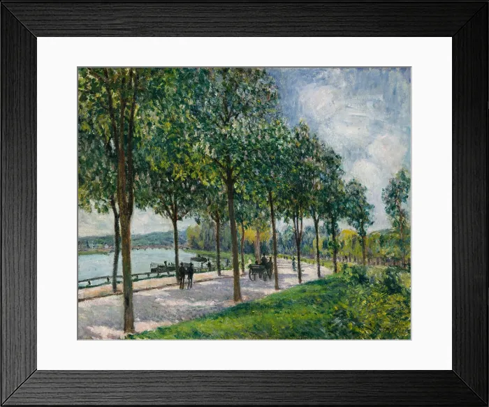 Framed Print : Alley of Chestnut Trees, by Alfred Sisley, 1878, French impressionist painting, oil on canvas