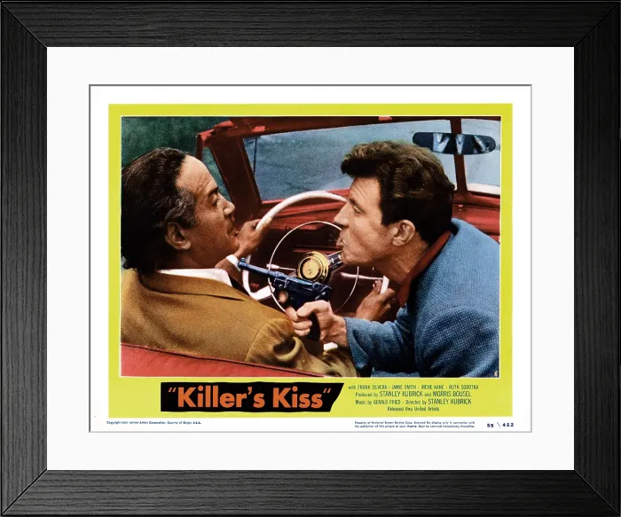 Framed Print : KILLER'S KISS, from left, Frank Silvera, Jamie Smith, 1955