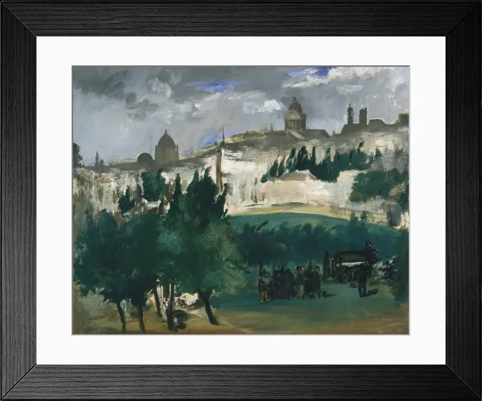 Framed Print : The Funeral, by Edouard Manet, 1867, French impressionist painting, oil on canvas. This unfinished painting is believed to be the funeral of Charles Baudelaire, in 1867