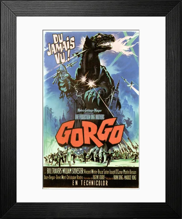 Framed Print : GORGO, French poster art, 1961 Framed Print : GORGO, French poster art, 1961