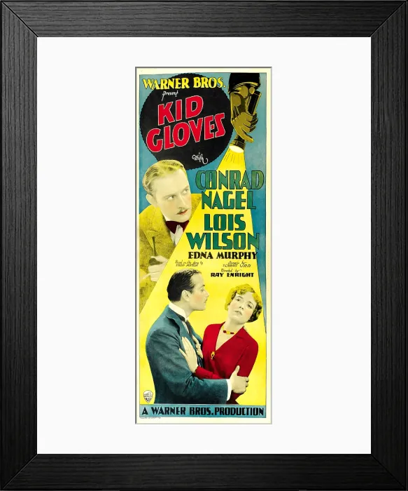 Framed Print : KID GLOVES, top: Congrad Nagel, bottom from left: Conrad Nagel, Lois Wilson on insert poster, 1929 Framed Print : KID GLOVES, top: Congrad Nagel, bottom from left: Conrad Nagel, Lois Wilson on insert poster, 1929