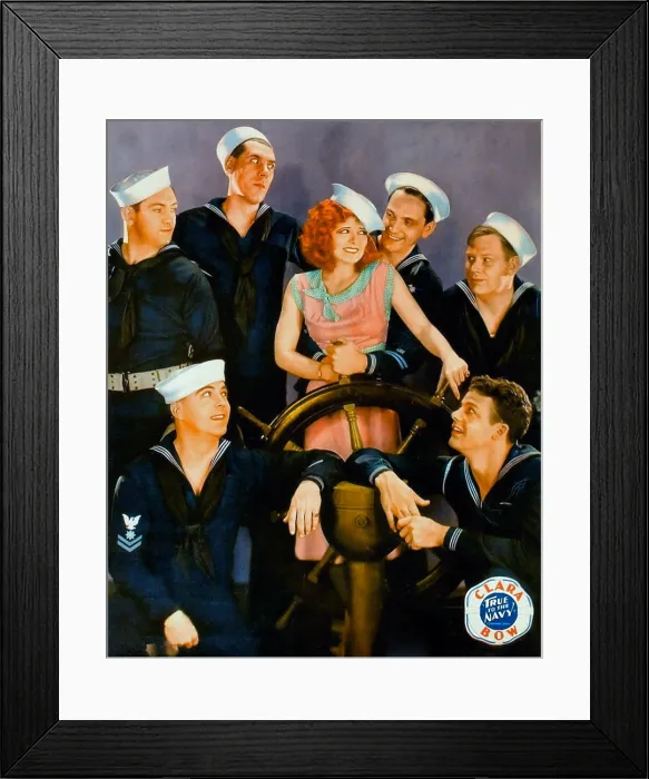 Framed Print : TRUE TO THE NAVY, center: Clara Bow on jumbo lobbycard, 1930 Framed Print : TRUE TO THE NAVY, center: Clara Bow on jumbo lobbycard, 1930