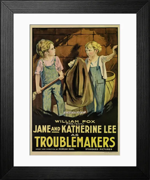 Framed Print : TROUBLEMAKERS, Jane Lee, Katherine Lee, 1917