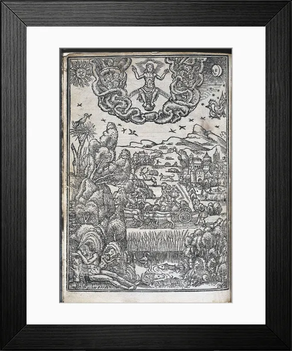 Framed Print : VICENTE FERRER, Saint (1350-1419). Saint Vincent's Sermons. Edition printed in Lugduni (Leyden) in 1523. Cover. AISA / Everett Collection**US SALES ONLY** Framed Print : VICENTE FERRER, Saint (1350-1419). Saint Vincent's Sermons. Edition printed in Lugduni (Leyden) in 1523. Cover. AISA / Everett Collection**US SALES ONLY**
