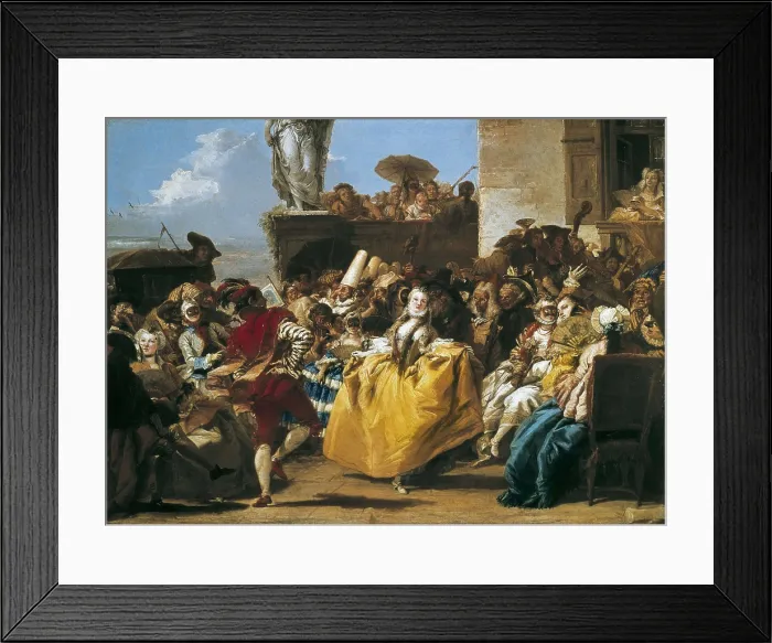 Framed Print : TIEPOLO, Giovanni Domenico (1727-1804). Carnival Scene or the Minuet. 1754. Baroque art. Oil on canvas. FRANCE. Paris. Louvre Museum. AISA / Everett Collection**US SALES ONLY**