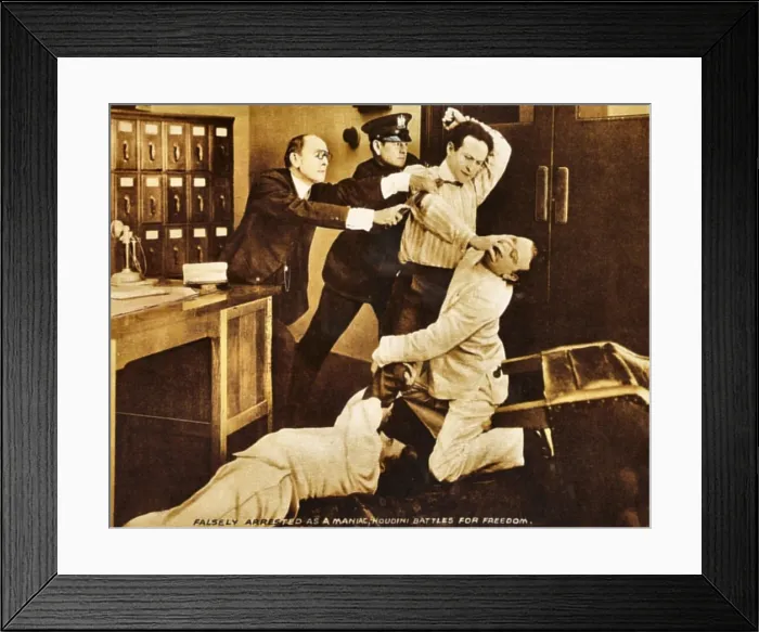 Framed Print : THE GRIM GAME, second from right: Harry Houdini, 1919