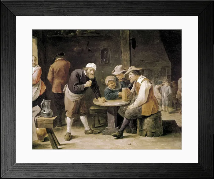 Framed Print : TENIERS II, David, 'the Younger' (1610-1690). Beer drinkers. Flemish art. Oil on canvas. ITALY. Turin. Galleria Sabauda (Sabauda Gallery) Framed Print : TENIERS II, David, 'the Younger' (1610-1690). Beer drinkers. Flemish art. Oil on canvas. ITALY. Turin. Galleria Sabauda (Sabauda Gallery)