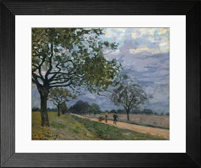 Framed Print : The Road from Versailles to Louveciennes, by Alfred Sisley, 1879, French impressionist oil painting