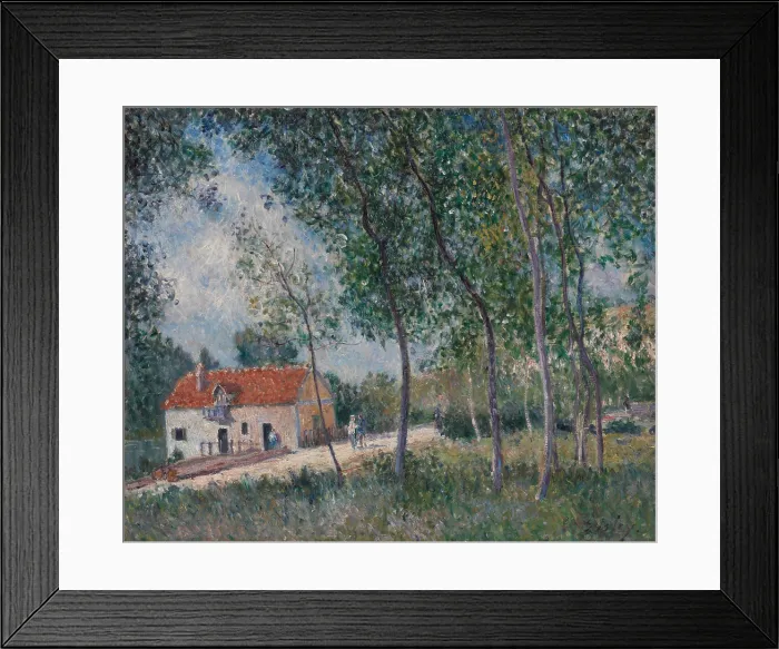 Framed Print : The Road from Moret to Saint-Mammes, by Alfred Sisley, 1883-85, French impressionist oil painting