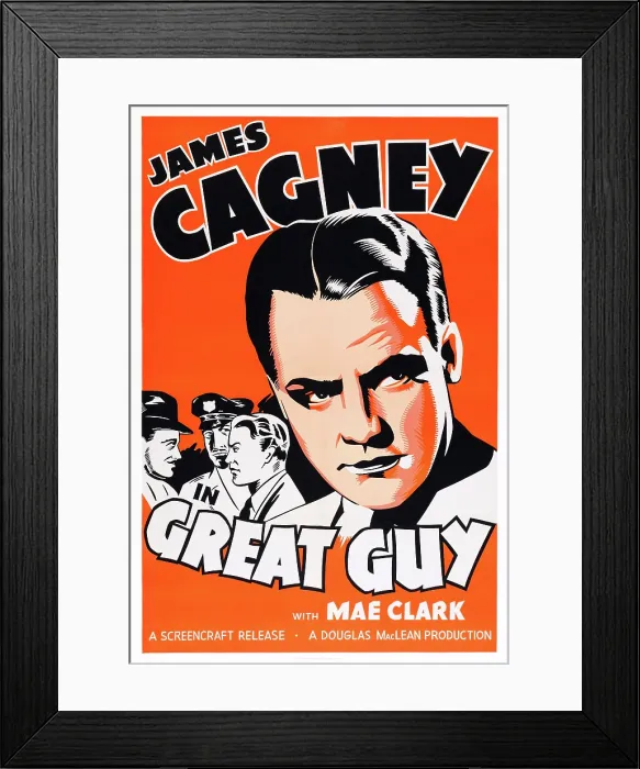 Framed Print : GREAT GUY, US poster art, James Cagney, 1936 Framed Print : GREAT GUY, US poster art, James Cagney, 1936