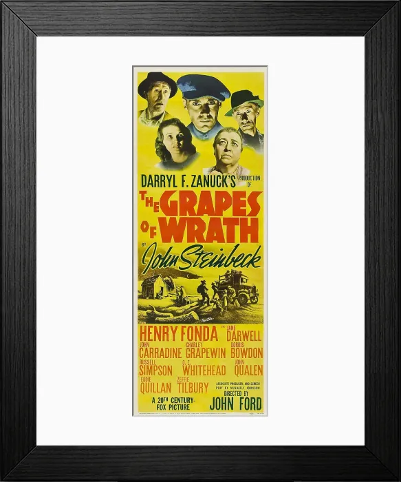 Framed Print : THE GRAPES OF WRATH, top from left: Russell Simpson, Dorris Bowdon, Henry Fonda, Jane Darwell, John Carradine, 1940, TM and Copyright 20th Century Fox Film Corp