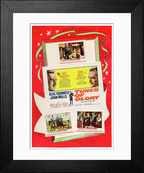 Framed Print : TUNES OF GLORY, US poster art, from left: Alec Guinness, John Mills, 1960