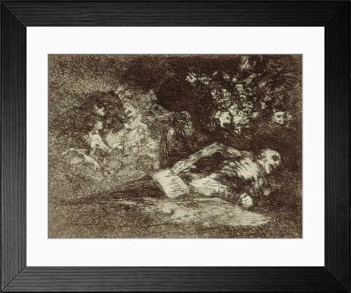 Framed Print : GOYA Y LUCIENTES, Francisco de (1746-1828). Nothing. It Will Say. 1810-1820. Plate 69 of 'The Disasters of War'. Etching. SPAIN. Madrid. National Library