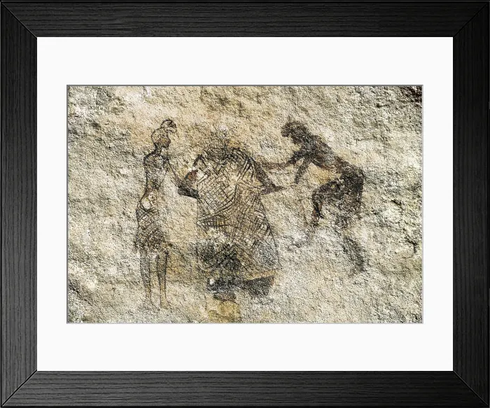 Framed Print : LIBYA. Tadrart Acacus. Anthropomorphic scene. Neolithic art. Cave. AISA / Everett Collection**US SALES ONLY** Framed Print : LIBYA. Tadrart Acacus. Anthropomorphic scene. Neolithic art. Cave. AISA / Everett Collection**US SALES ONLY**