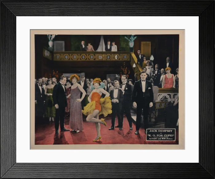 Framed Print : K.O. FOR CUPID, lobbycard, Jack Dempsey (front right), 1924