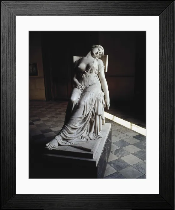Framed Print : CAMPENY, Damin (1771-1855). Lucretia. 1804. SPAIN. Barcelona. Llotja (Exchange) Palace. Neoclassicism. Sculpture on marble. AISA / Everett Collection**US SALES ONLY**