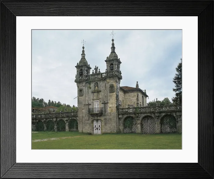 Framed Print : SPAIN. GALICIA. PONTEVEDRA. A Estrada. Church of Pazo de Oca. Faade (18th c.) with images by Jos Gambino. Baroque art. Architecture. AISA / Everett Collection**US SALES ONLY**