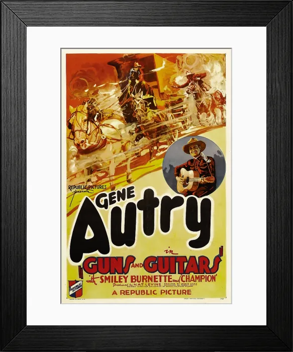 Framed Print : GUNS AND GUITARS, left: Gene Autry, 1936