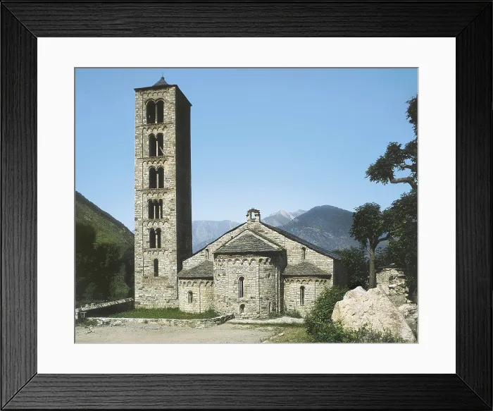 Framed Print : Church of Sant Climent in Tall. ca. 1123. SPAIN. Vall de Bo. Tall. Church of Sant Climent. Romanesque art. Architecture. AISA / Everett Collection**US SALES ONLY**