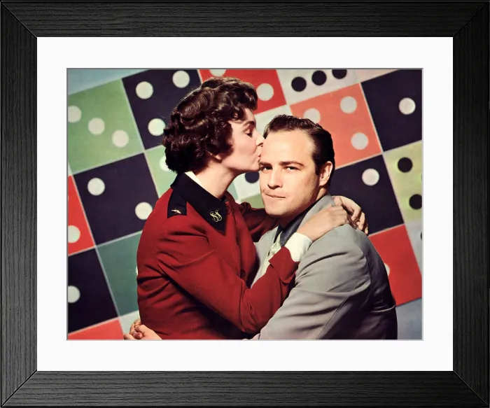 Framed Print : GUYS AND DOLLS, Jean Simmons, Marlon Brando, 1955 Framed Print : GUYS AND DOLLS, Jean Simmons, Marlon Brando, 1955