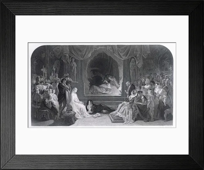 Framed Print : MACLISE, Daniel (1806-1870); SHAKESPEARE, William (1564-1616). Illustration of 'Hamlet', Shakespeare's work writen in 1601