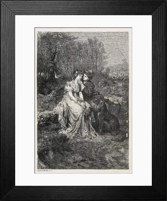 Framed Print : SHAKESPEARE, William (1564-1616). Illustration for William Shakespeare's work 'The Winter's Tale', written in 1610. Engraving from the 19th c. Engraving