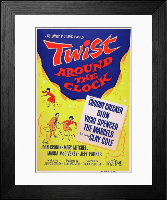 Framed Print : TWIST AROUND THE CLOCK, US poster art, 1961 Framed Print : TWIST AROUND THE CLOCK, US poster art, 1961
