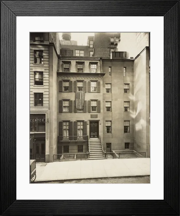 Framed Print : President Theodore Roosevelt's was born and raised in a townhouse at 28 E. 20th St. New York City