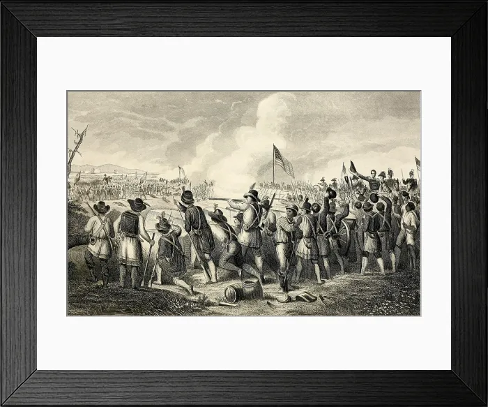 Framed Print : Battle of New Orleans viewed from behind the American line, Jan. 8, 1815 Framed Print : Battle of New Orleans viewed from behind the American line, Jan. 8, 1815