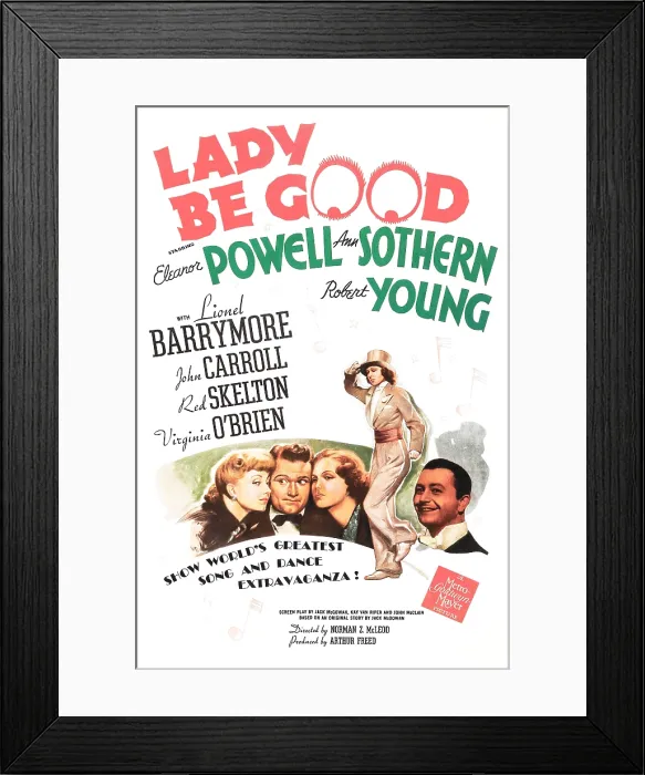 Framed Print : LADY BE GOOD, US poster, from left: Ann Sothern, Red Skelton, Eleanor Powell, Robert Young, 1941 Framed Print : LADY BE GOOD, US poster, from left: Ann Sothern, Red Skelton, Eleanor Powell, Robert Young, 1941