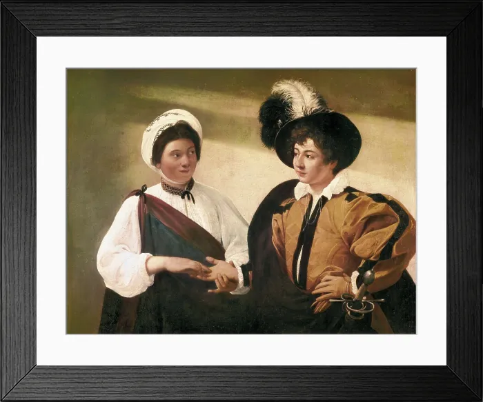 Framed Print : CARAVAGGIO, Michelangelo Merisi da (1573-1610). The Fortune Teller. 1596 - 1597. Baroque art. Oil on canvas. FRANCE. Paris. Louvre Museum. AISA / Everett Collection**US SALES ONLY**