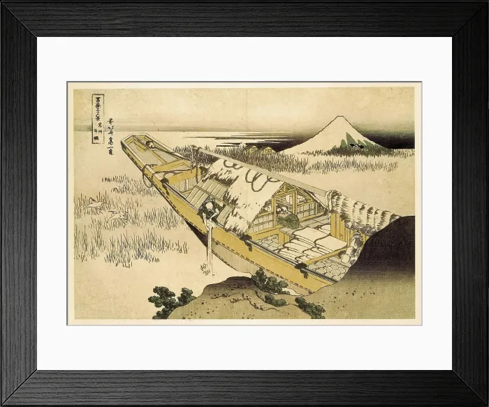 Framed Print : HOKUSAI, Katsushika (1760-1849). Landscape. 1823-1829. Coloured wood engraving. Japanese art. Edo period. UNITED KINGDOM. London. The British Museum