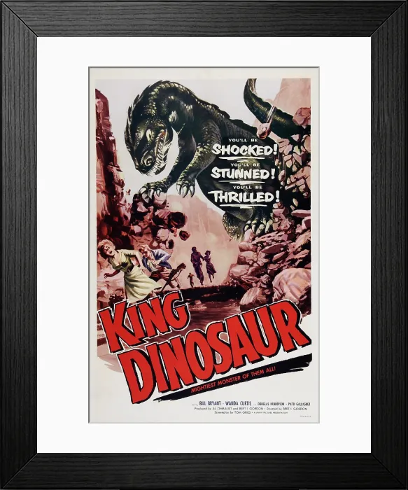 Framed Print : KING DINOSAUR, US poster art, 1955