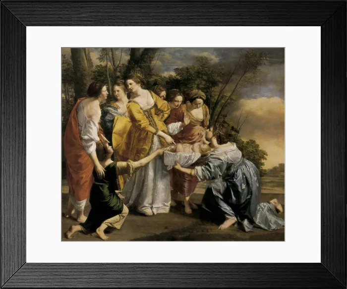 Framed Print : GENTILESCHI, Orazio Lomi (1565-1638). Moses Rescued from the Nile. 1636. Baroque art. Oil on canvas. SPAIN. Madrid. Prado Museum. AISA / Everett Collection**US SALES ONLY**