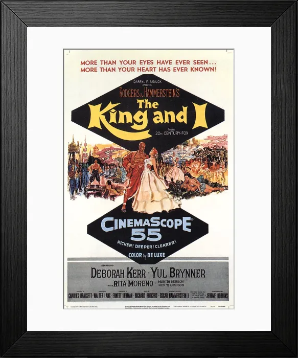 Framed Print : THE KING AND I, Yul Brynner, Deborah Kerr, 1956. TM and Copyright 20th Century Fox Film Corp. All rights reserved. Courtesy: Everett Collection