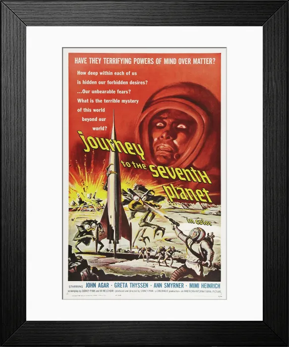 Framed Print : JOURNEY TO THE SEVENTH PLANET, US poster art, 1962