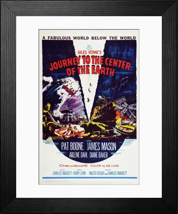 Framed Print : JOURNEY TO THE CENTER OF THE EARTH, US poster art, 1959. TM and Copyright 20th Century Fox Film Corp. All rights reserved. / courtesy Everett Collection