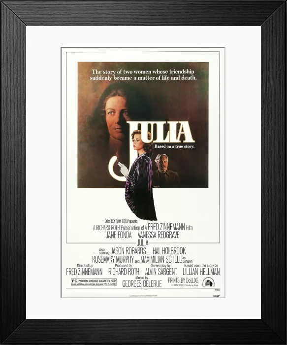 Framed Print : JULIA, US poster art, Vanessa Redgrave, Jane Fonda, Jason Robards, 1977. TM and Copyright 20th Century Fox Film Corp. All rights reserved. Courtesy: Everett Collection