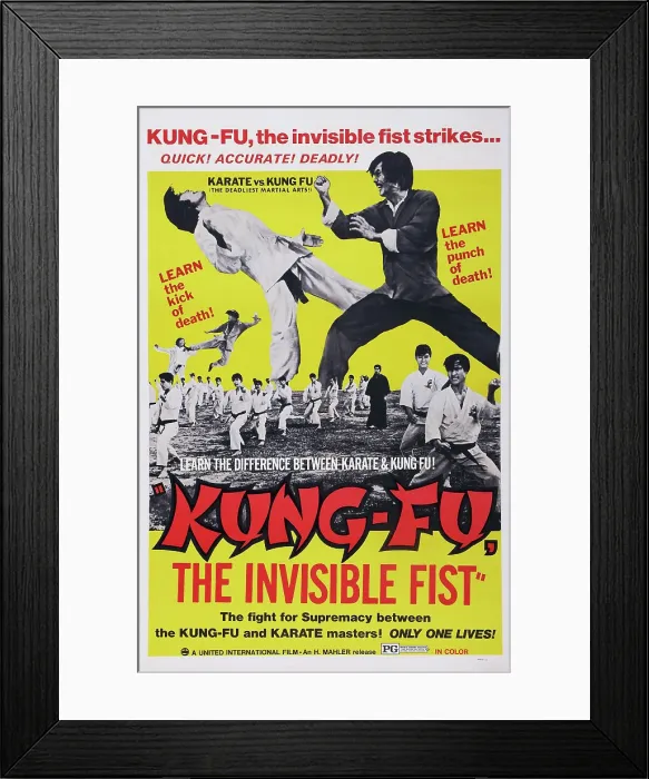 Framed Print : KUNG-FU, THE INVISIBLE FIST, US poster art, ca. 1974