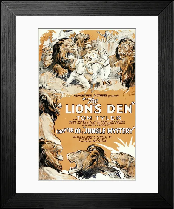 Framed Print : JUNGLE MYSTERY, Chapter 10: The Lion's Den, 1932