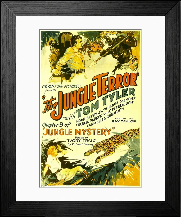 Framed Print : JUNGLE MYSTERY, top center: Tom Tyler in Chapter 9: The Jungle Terror, 1932 Framed Print : JUNGLE MYSTERY, top center: Tom Tyler in Chapter 9: The Jungle Terror, 1932
