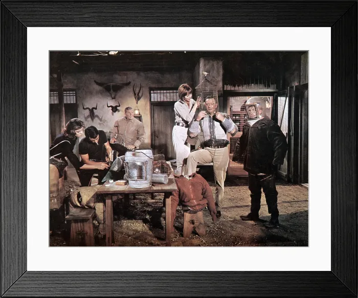 Framed Print : HATARI!, Michele Girardon, Gerard Blain, Bruce Cabot, Elsa Martinelli, John Wayne, Hardy Kruger, 1962