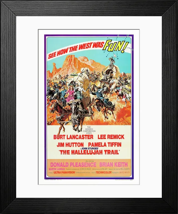 Framed Print : THE HALLELUJAH TRAIL, US poster art, 1965 Framed Print : THE HALLELUJAH TRAIL, US poster art, 1965