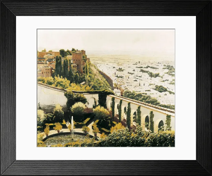 Framed Print : RUSIOL i PRATS, Sainttiago (1861-1931). The Alhambra (Red Castle). Oil on canvas. SPAIN. Monistrol de Montserrat. Museum of Montserrat. AISA / Everett Collection**US SALES ONLY**