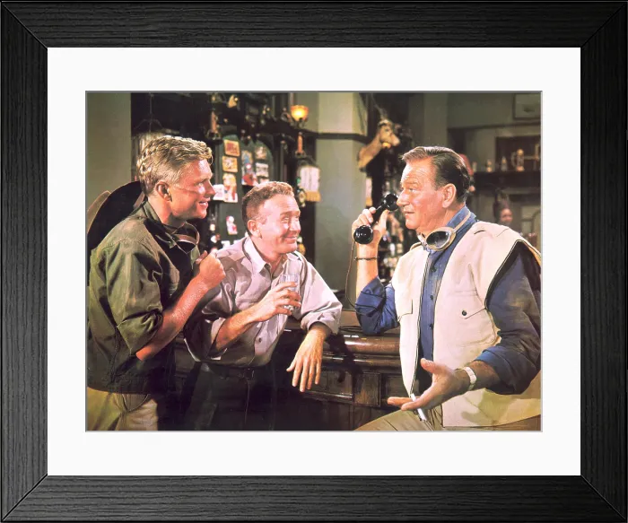 Framed Print : HATARI!, Hardy Kruger, Red Buttons, John Wayne, 1962