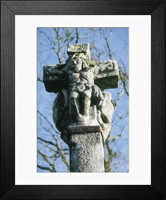 Framed Print : SPAIN. GALICIA. LUGO. Ligonde. Cruceiro (Cross). Detail. Sculpture. AISA / Everett Collection**US SALES ONLY**