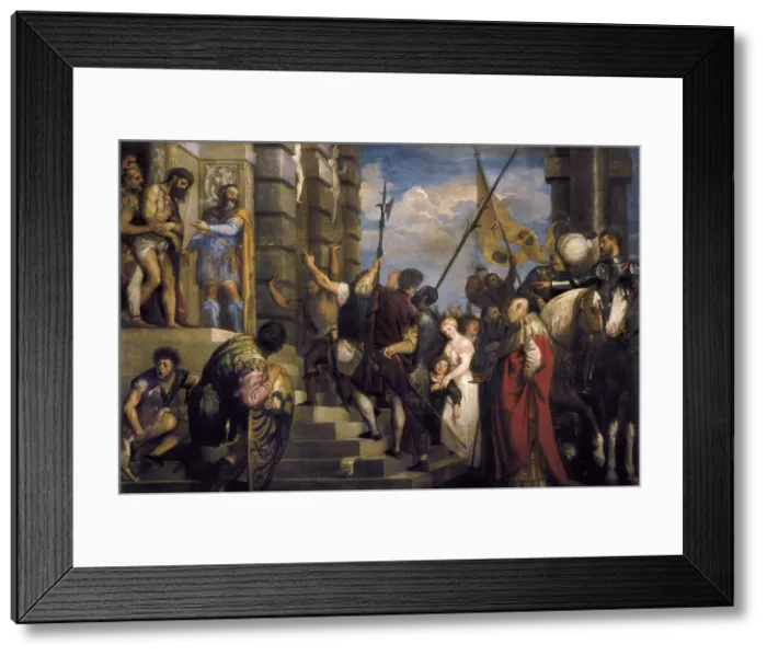Framed Print : TTITIA, Tiziano Vecello, also called (1490-1576). Ecce homo. 1543. Renaissance art. Cinquecento. Venetian school. Oil on canvas. AUSTRIA. Vienna