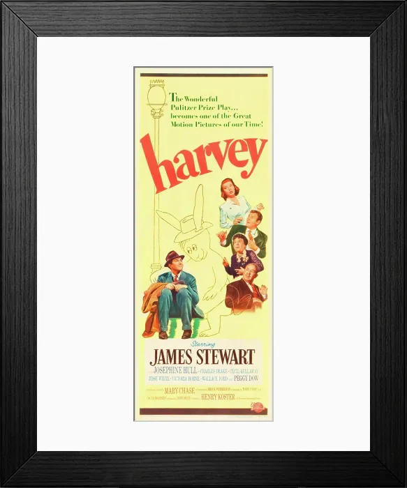 Framed Print : HARVEY, left: James Stewart, right top-bottom: Victoria Horne, Jesse White, Josephine Hull, Cecil Kellaway, 1950